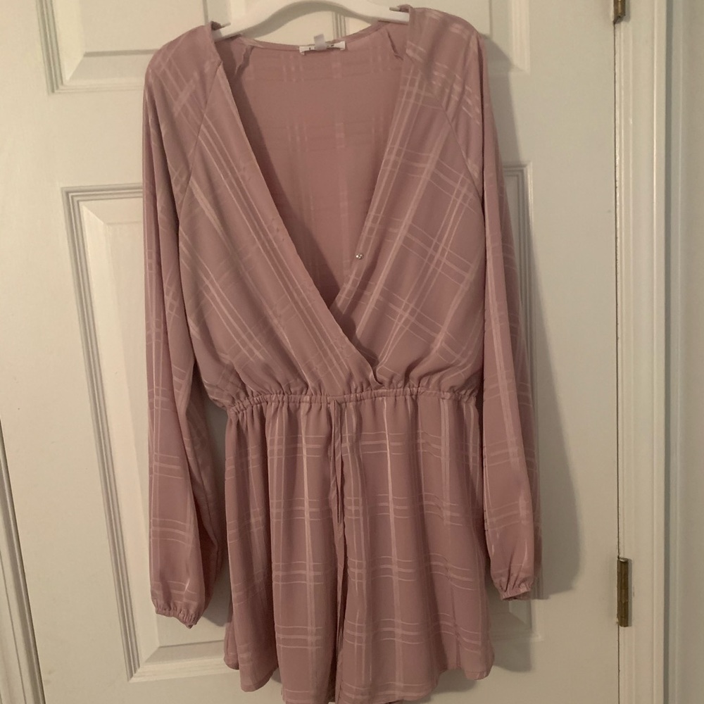 Lilac Striped Romper